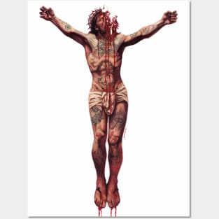 Horror Jesus Christ Crucifixion - Ansekenamun Posters and Art